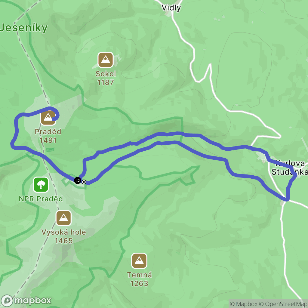 Malá Morávka: mapa trasy - Czechia