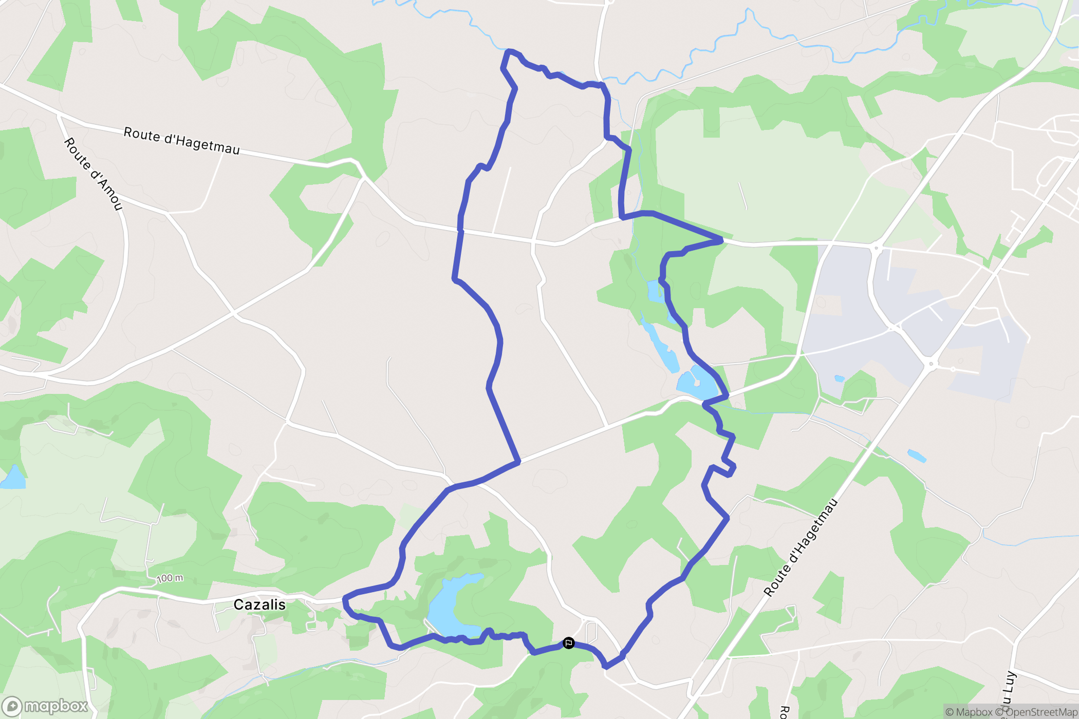 Momuy : carte du parcours de randonnée - France