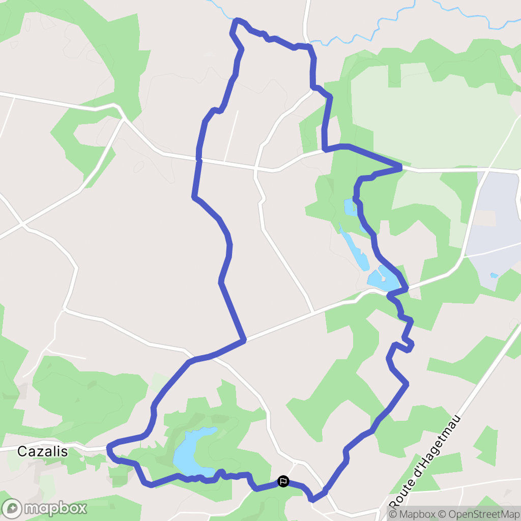 Momuy : carte du parcours de randonnée - France