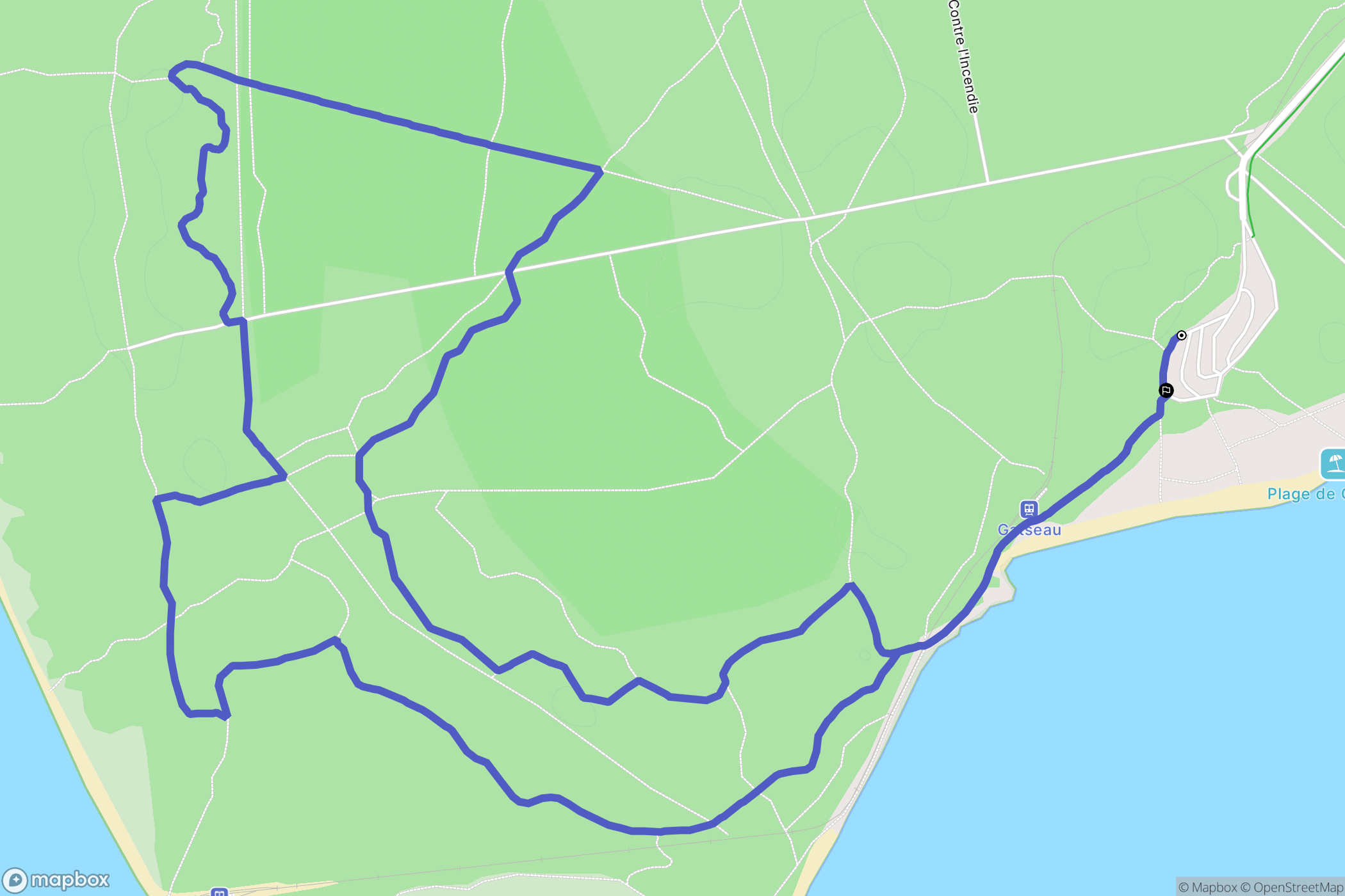 Saint-Trojan-les-Bains : carte du parcours de randonnée - France