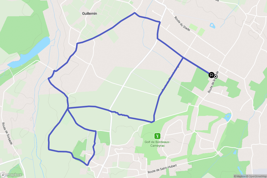 Saint-Sulpice-et-Cameyrac : carte du parcours de randonnée - France