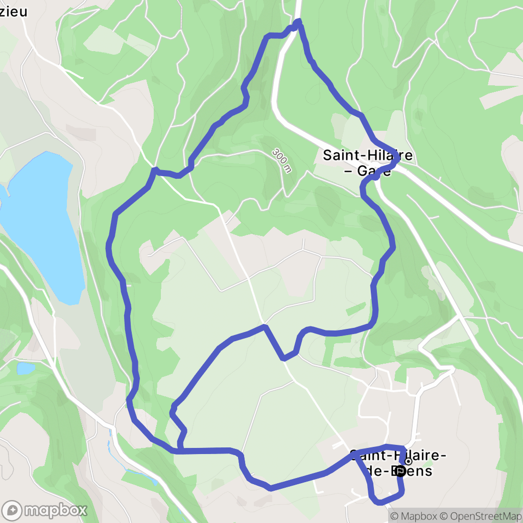 Saint-Hilaire-de-Brens : carte du parcours de randonnée - France