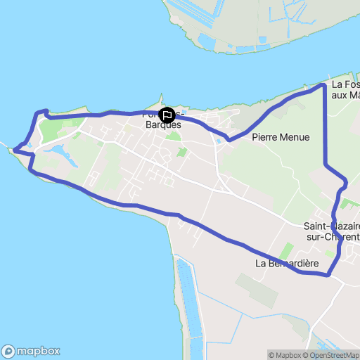 Port-des-Barques : carte du parcours de randonnée - France