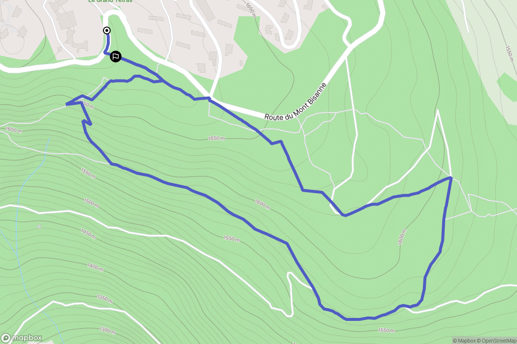Villard-sur-Doron : carte du parcours de randonnée - France