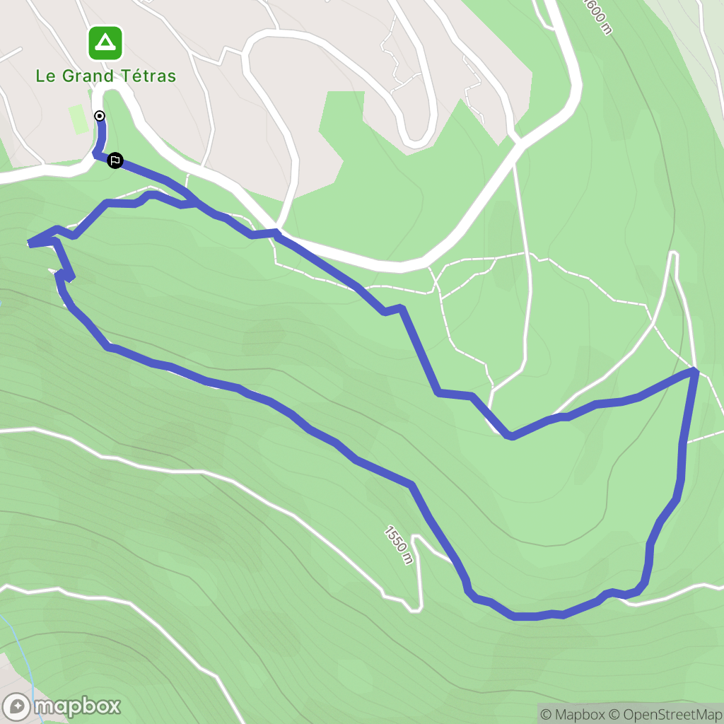 Villard-sur-Doron : carte du parcours de randonnée - France