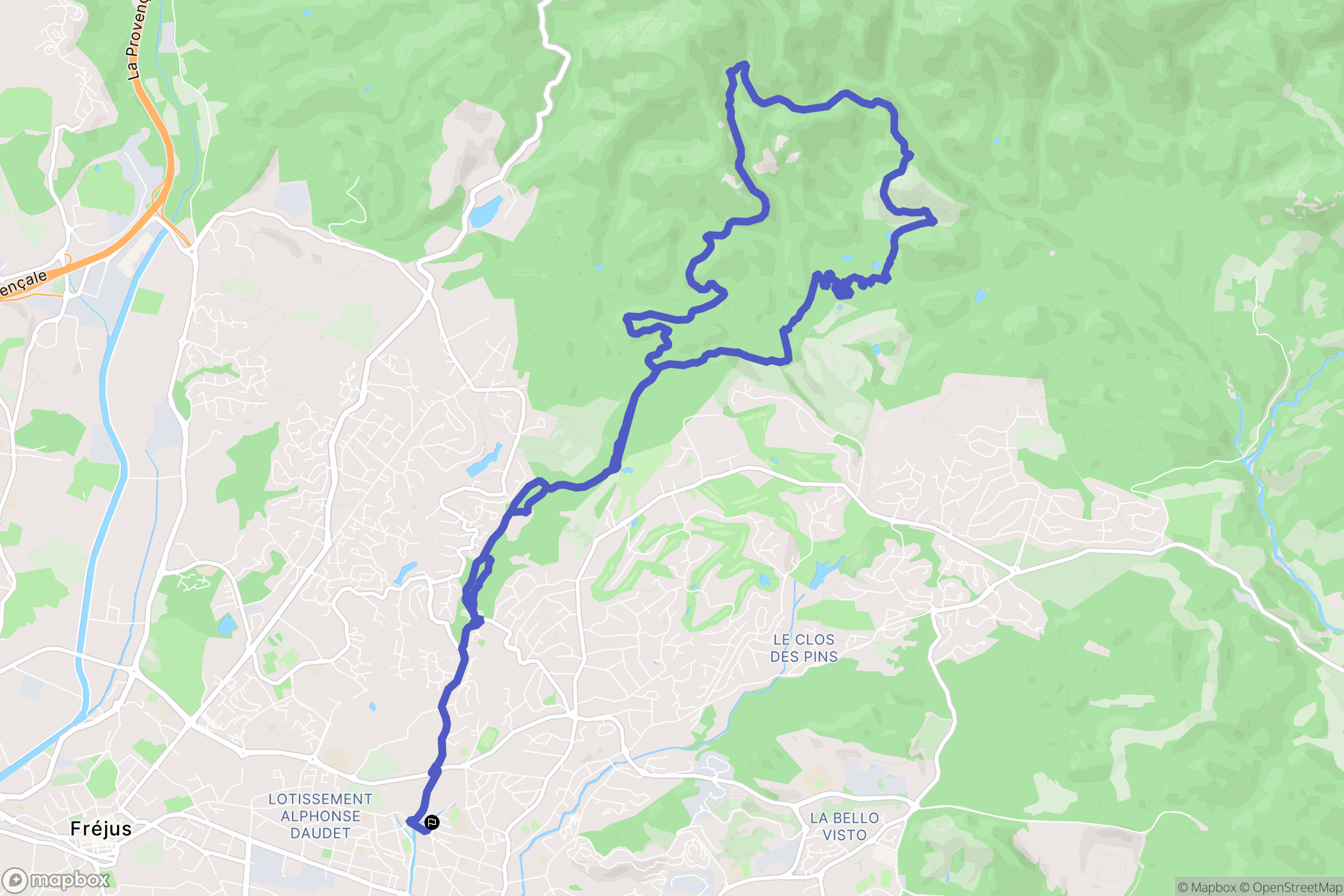Saint-Raphaël : carte du parcours de randonnée - France