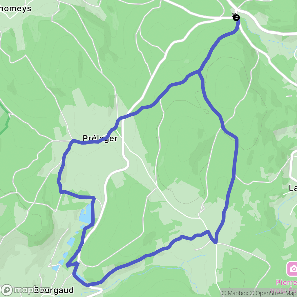 La Versanne : carte du parcours de randonnée - France