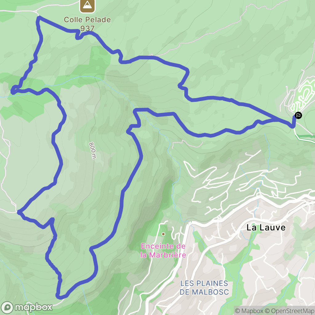 Le Bar-sur-Loup : carte du parcours de randonnée - France