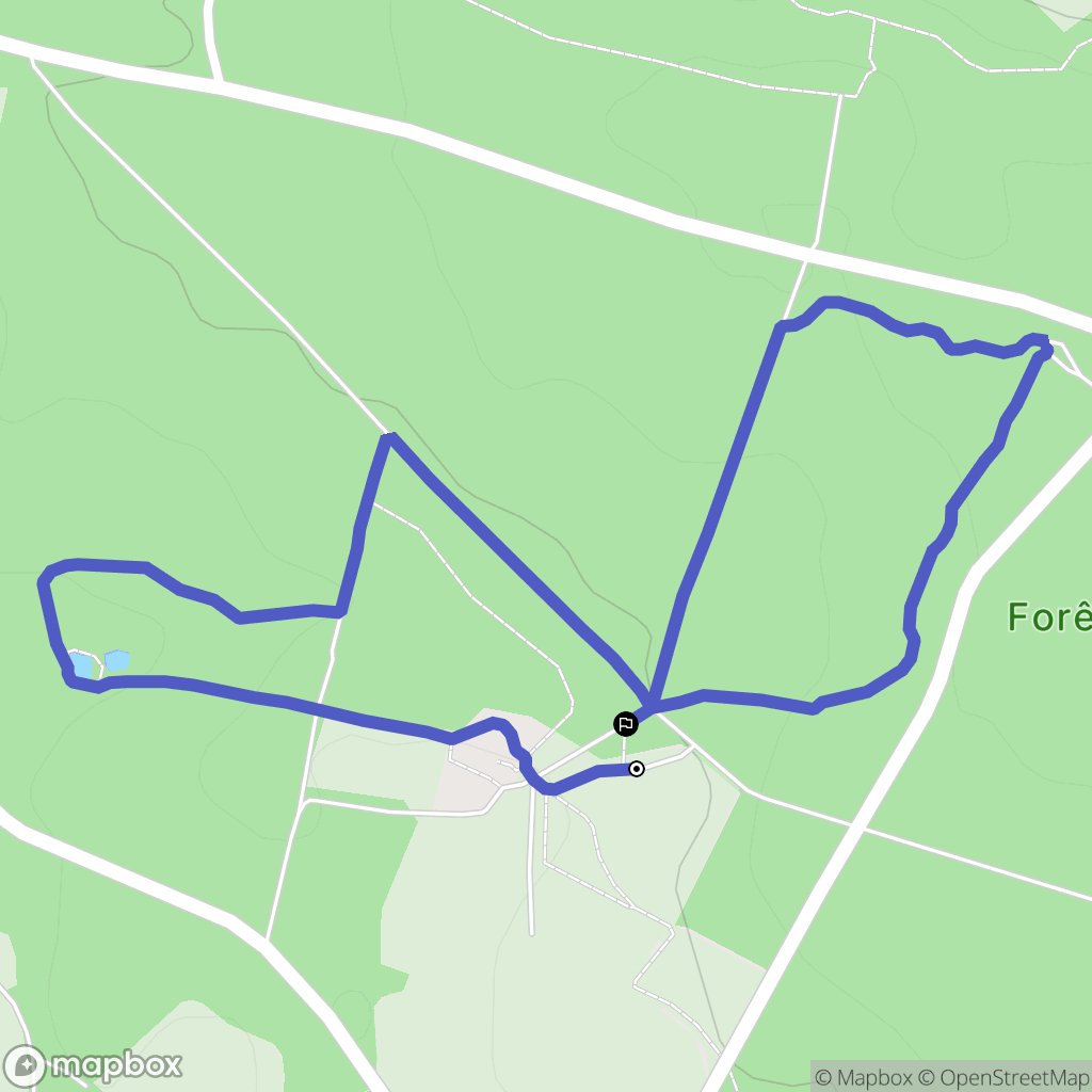 Lanrodec : carte du parcours de randonnée - France