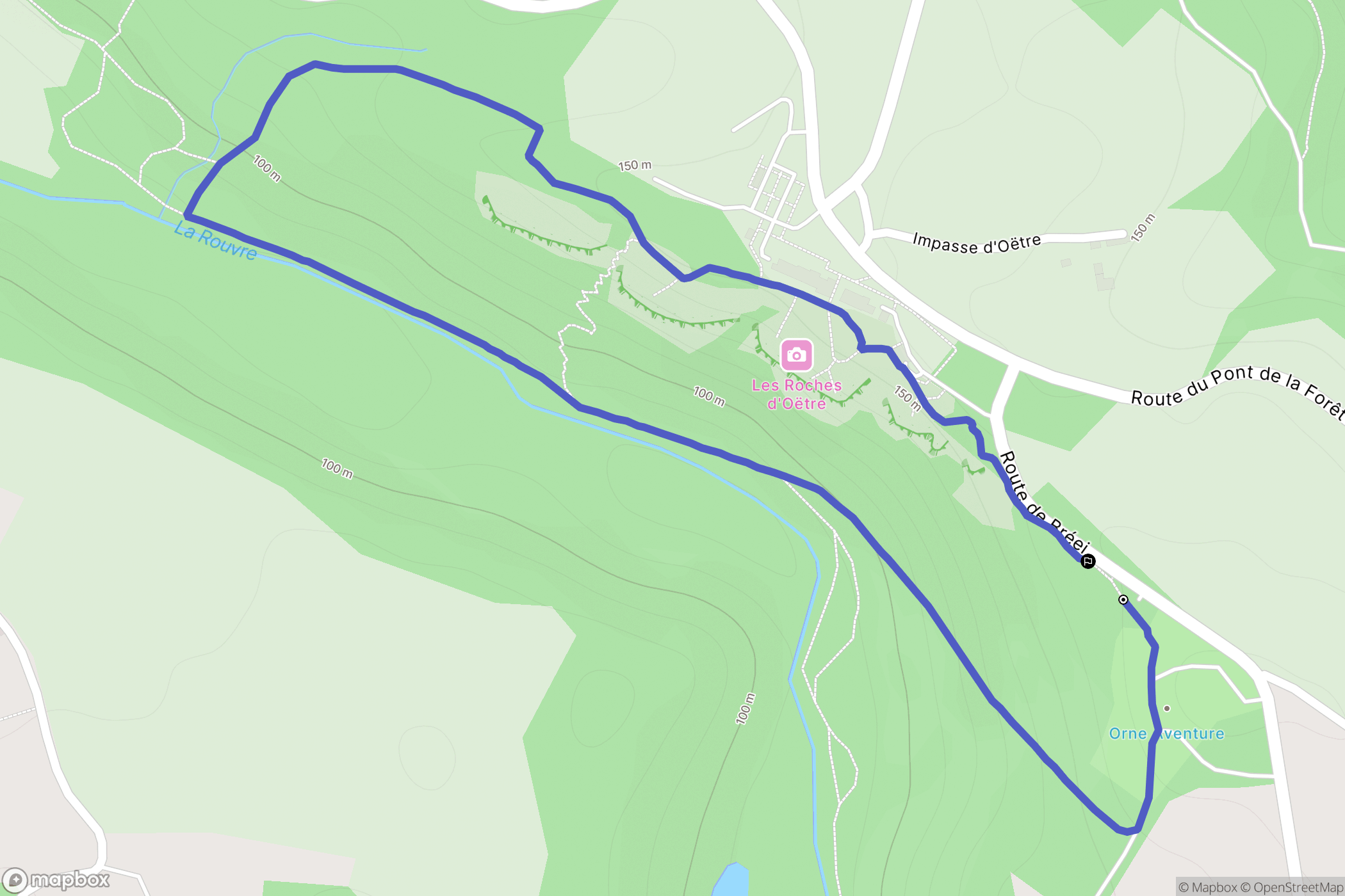 Saint-Philbert-sur-Orne : carte du parcours de randonnée - France