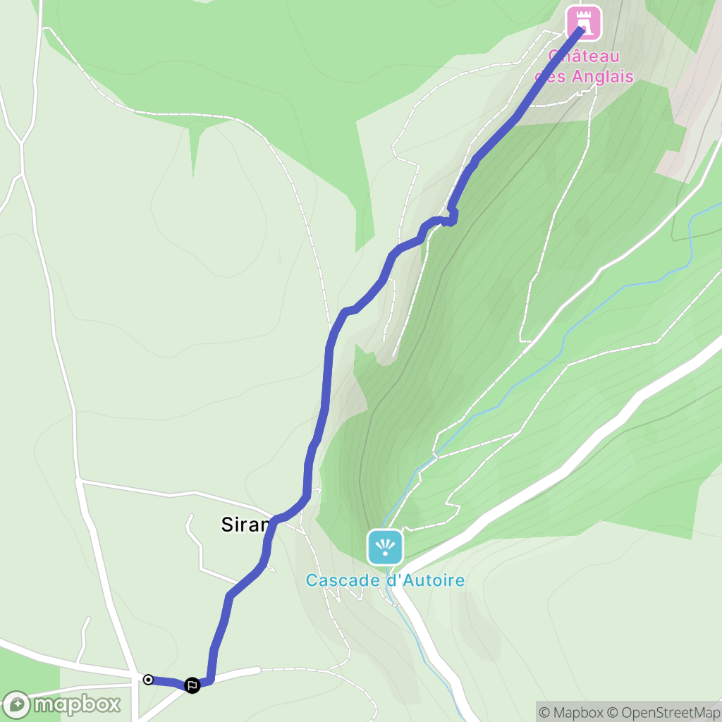 Loubressac : carte du parcours de randonnée - France