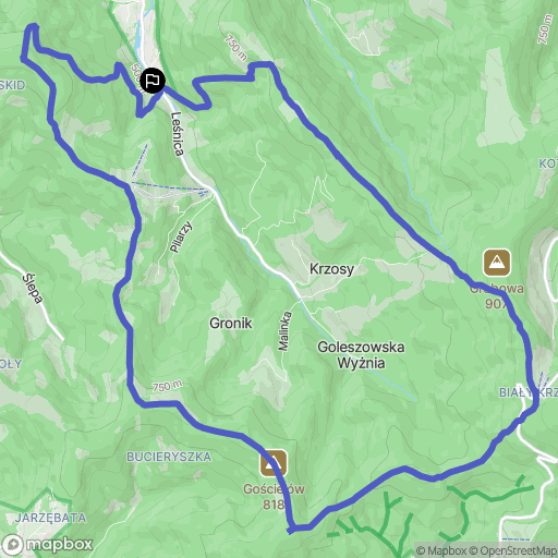 Brenna: mapa trasy - Poland