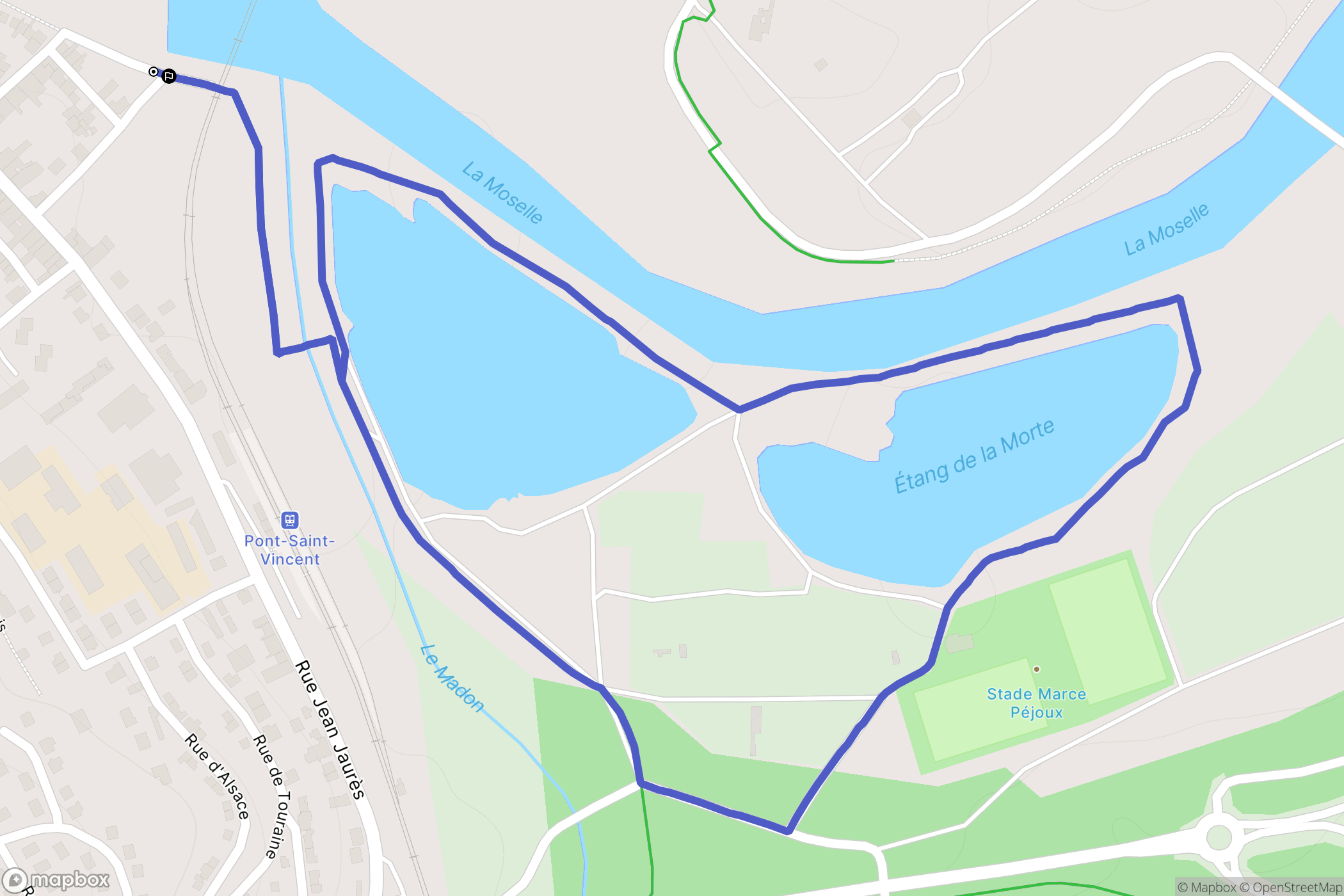 Pont-Saint-Vincent : carte du parcours de randonnée - France