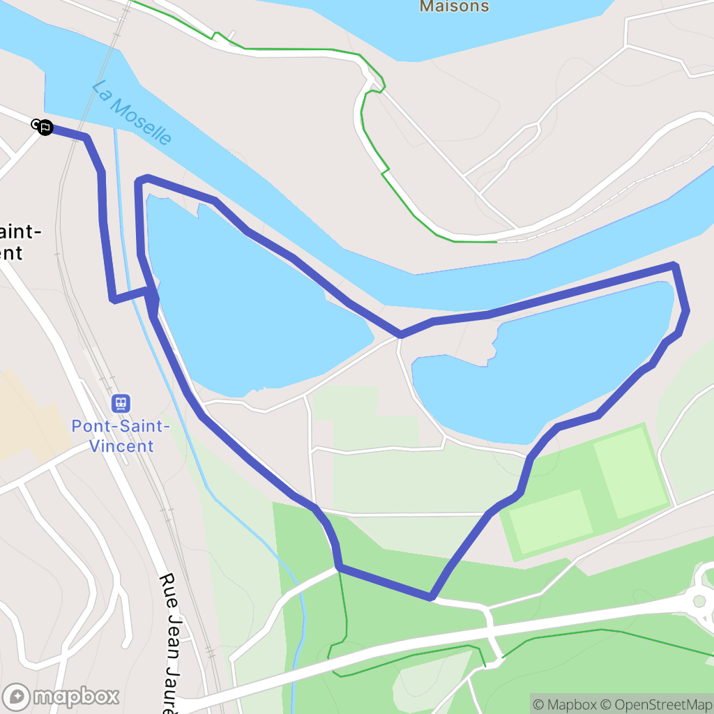 Pont-Saint-Vincent : carte du parcours de randonnée - France