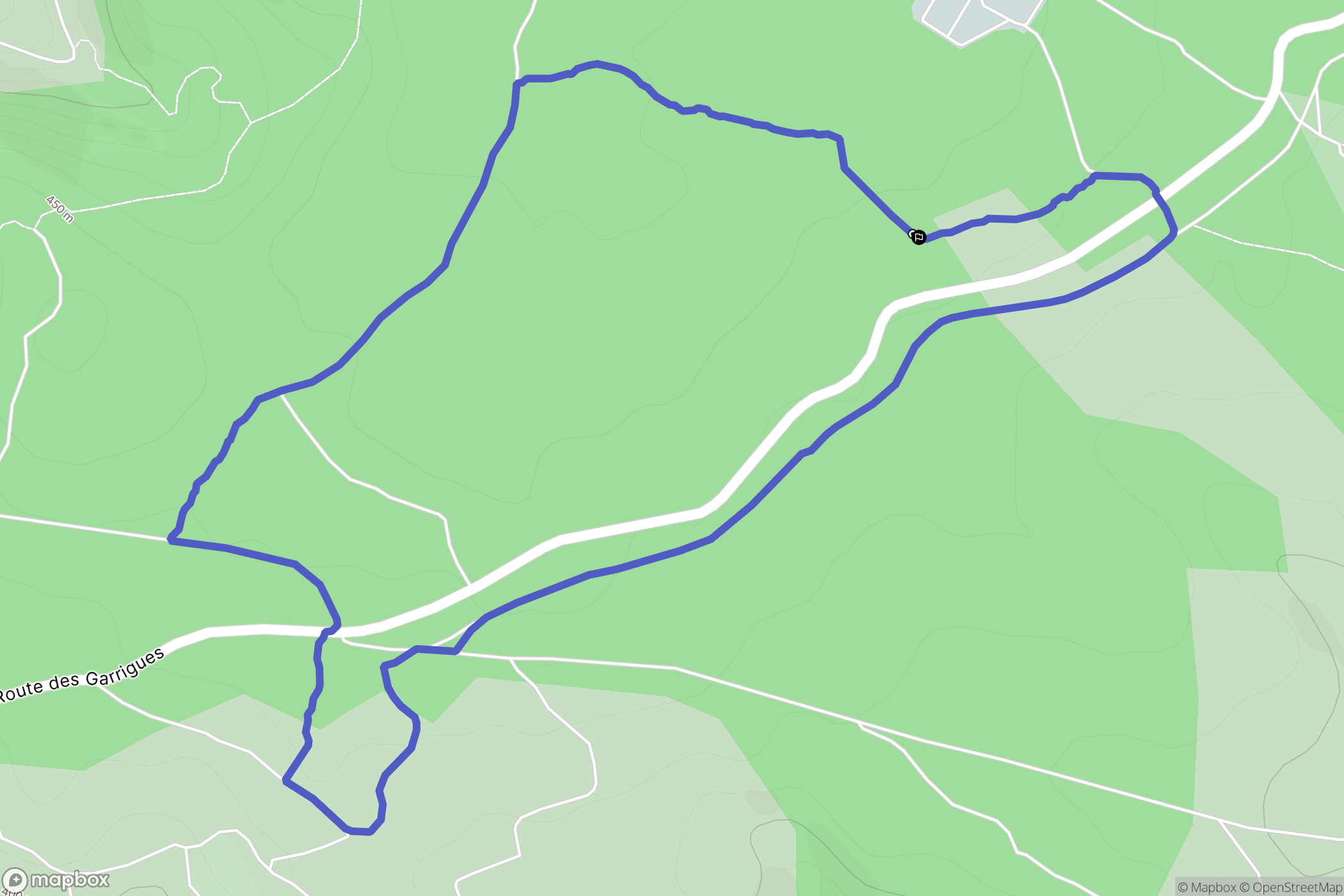Le Castellet : carte du parcours de randonnée - France