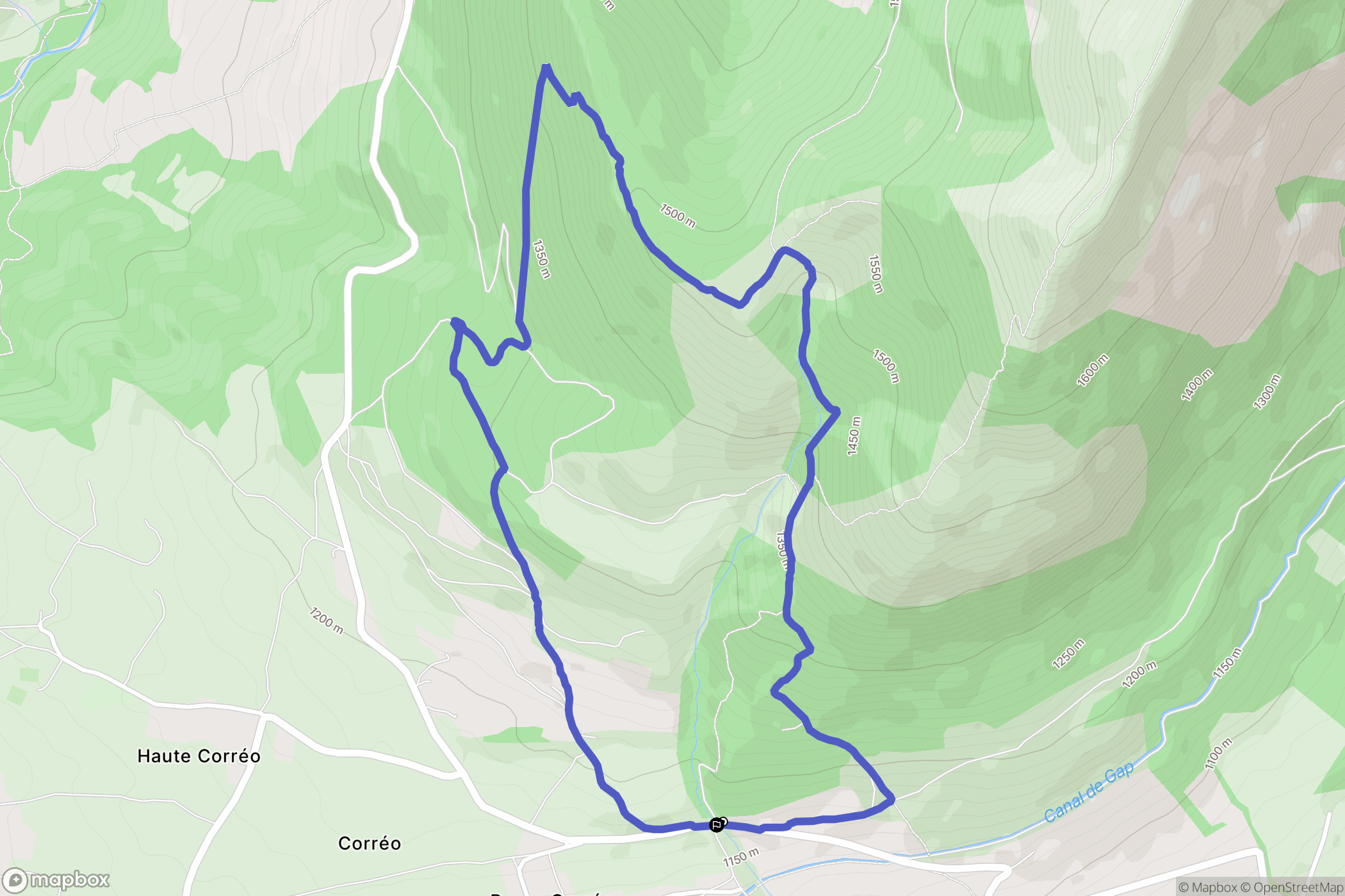 La Roche-des-Arnauds : carte du parcours de randonnée - France