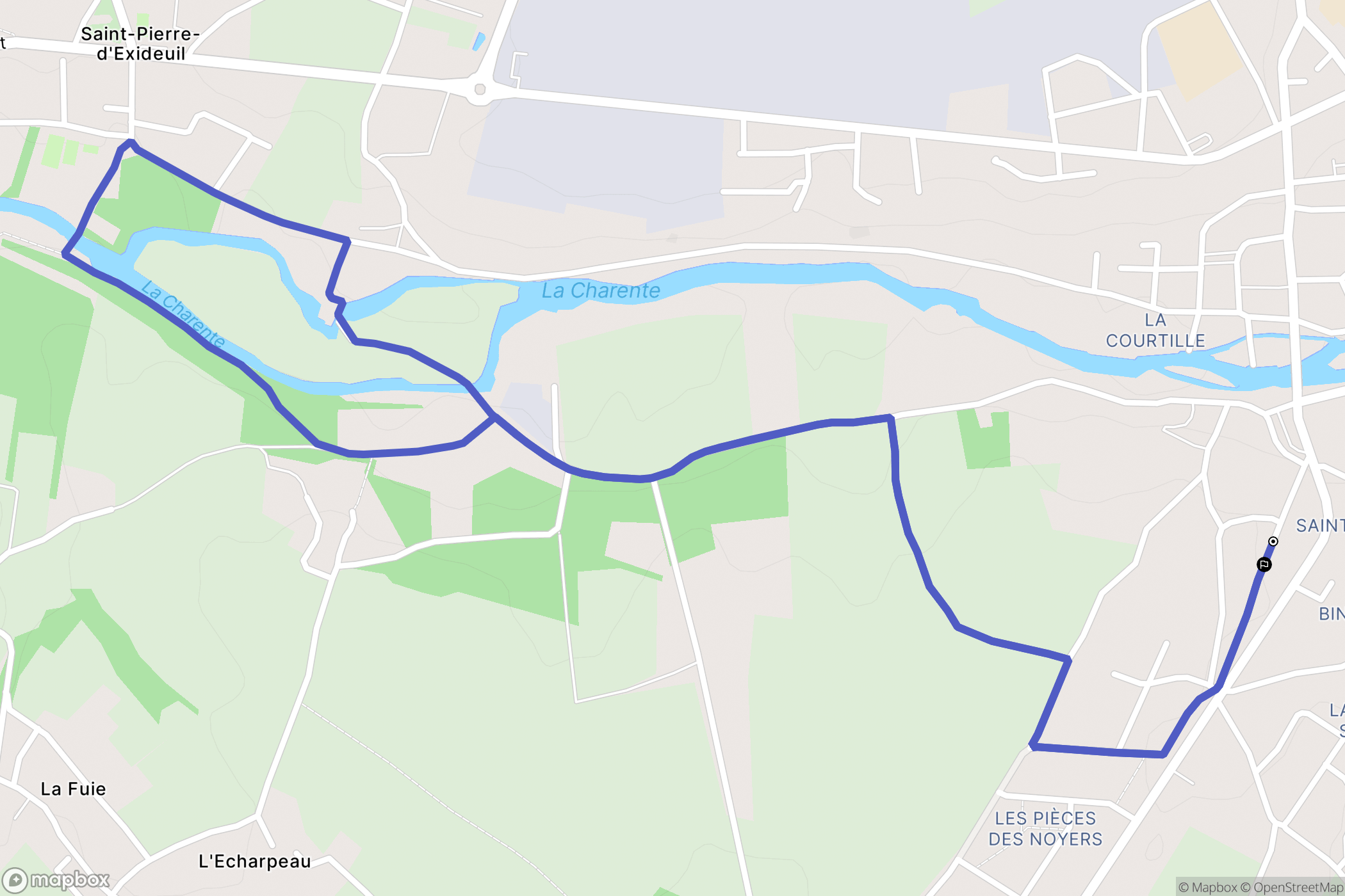 Civray : carte du parcours de randonnée - France