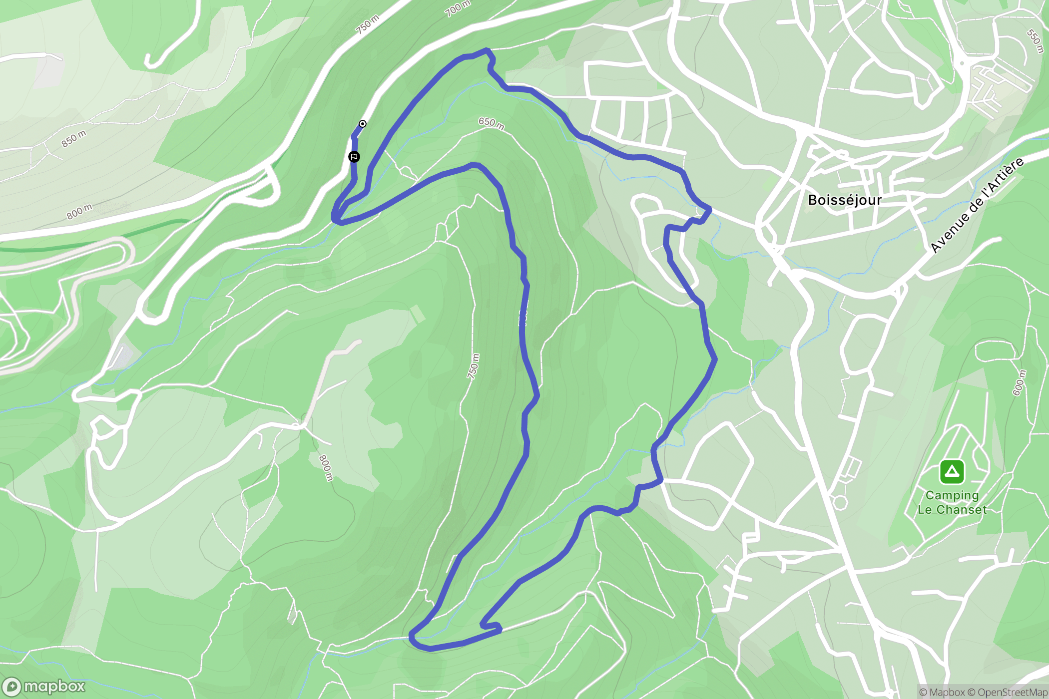 Ceyrat : carte du parcours de randonnée - France