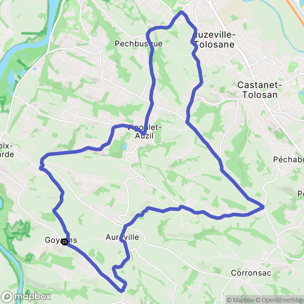 Goyrans : carte du parcours de randonnée - France