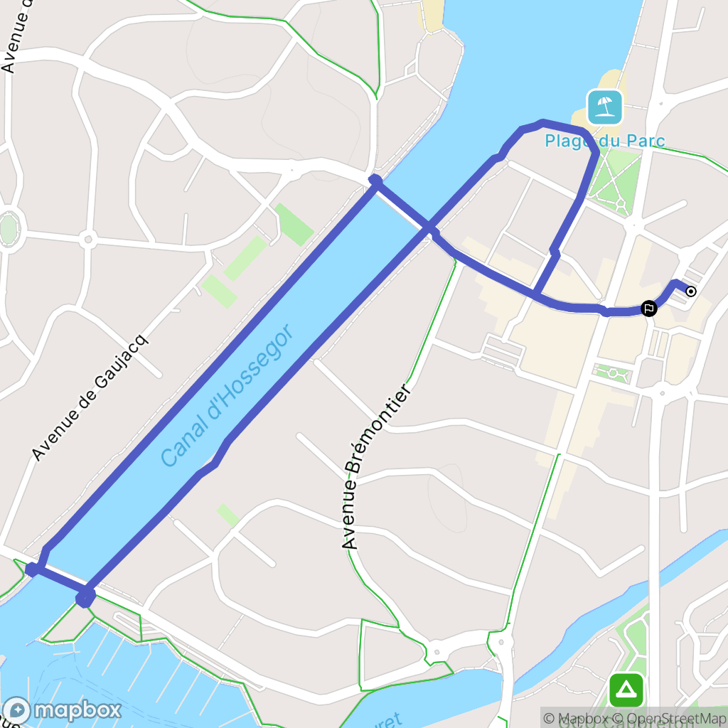 Soorts-Hossegor : carte du parcours de randonnée - France
