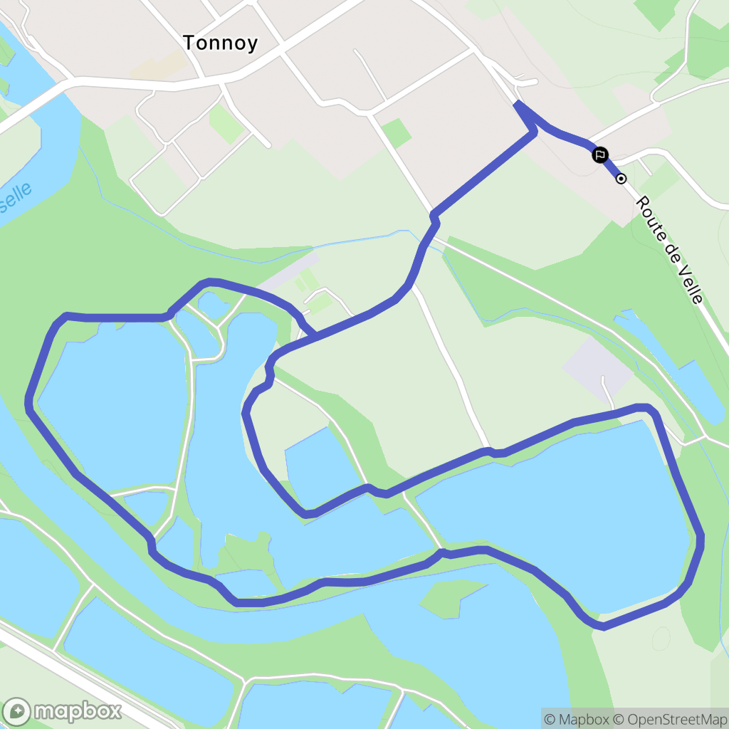 Tonnoy : carte du parcours de randonnée - France