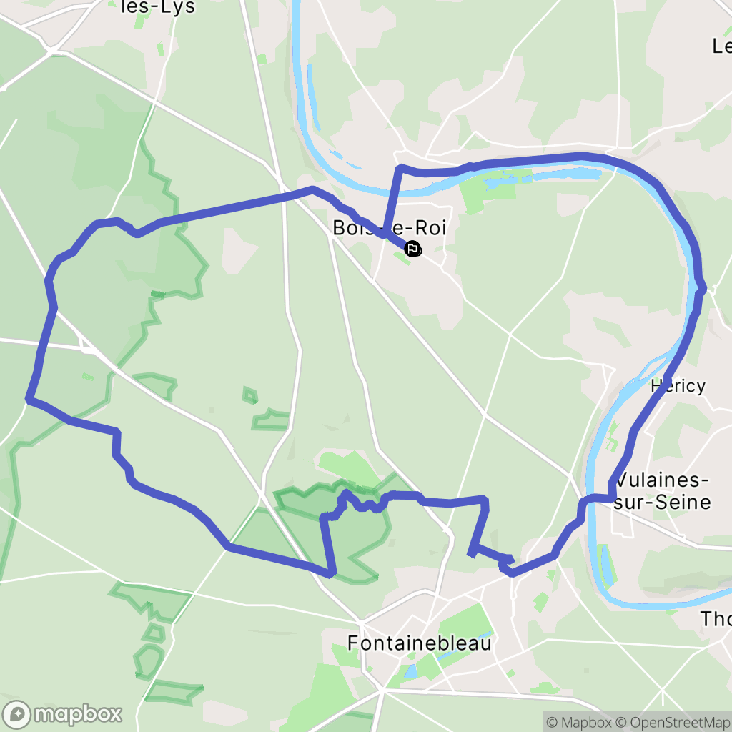 Bois-le-Roi : carte du parcours de randonnée - France