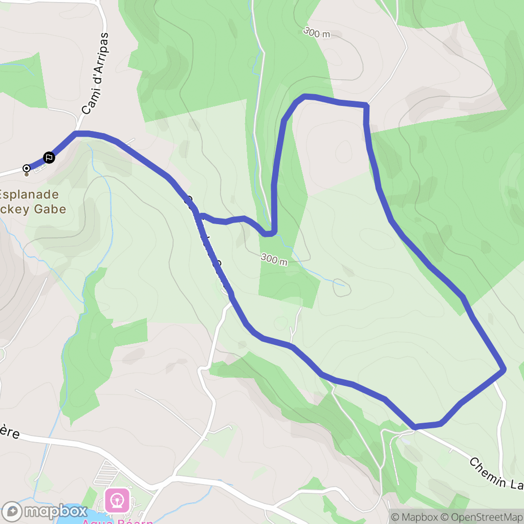 Oloron-Sainte-Marie : carte du parcours de randonnée - France