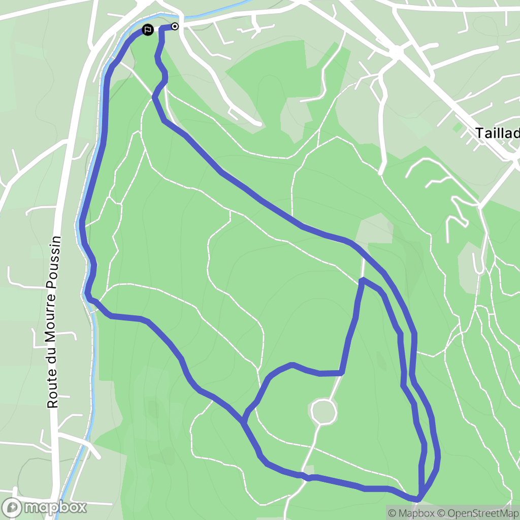 Taillades : carte du parcours de randonnée - France