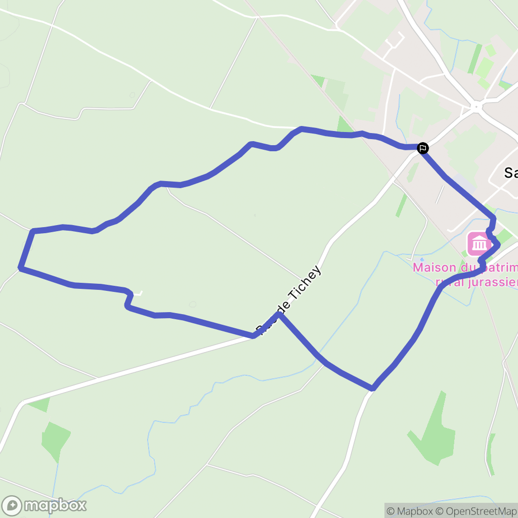 Saint-Aubin : carte du parcours de randonnée - France