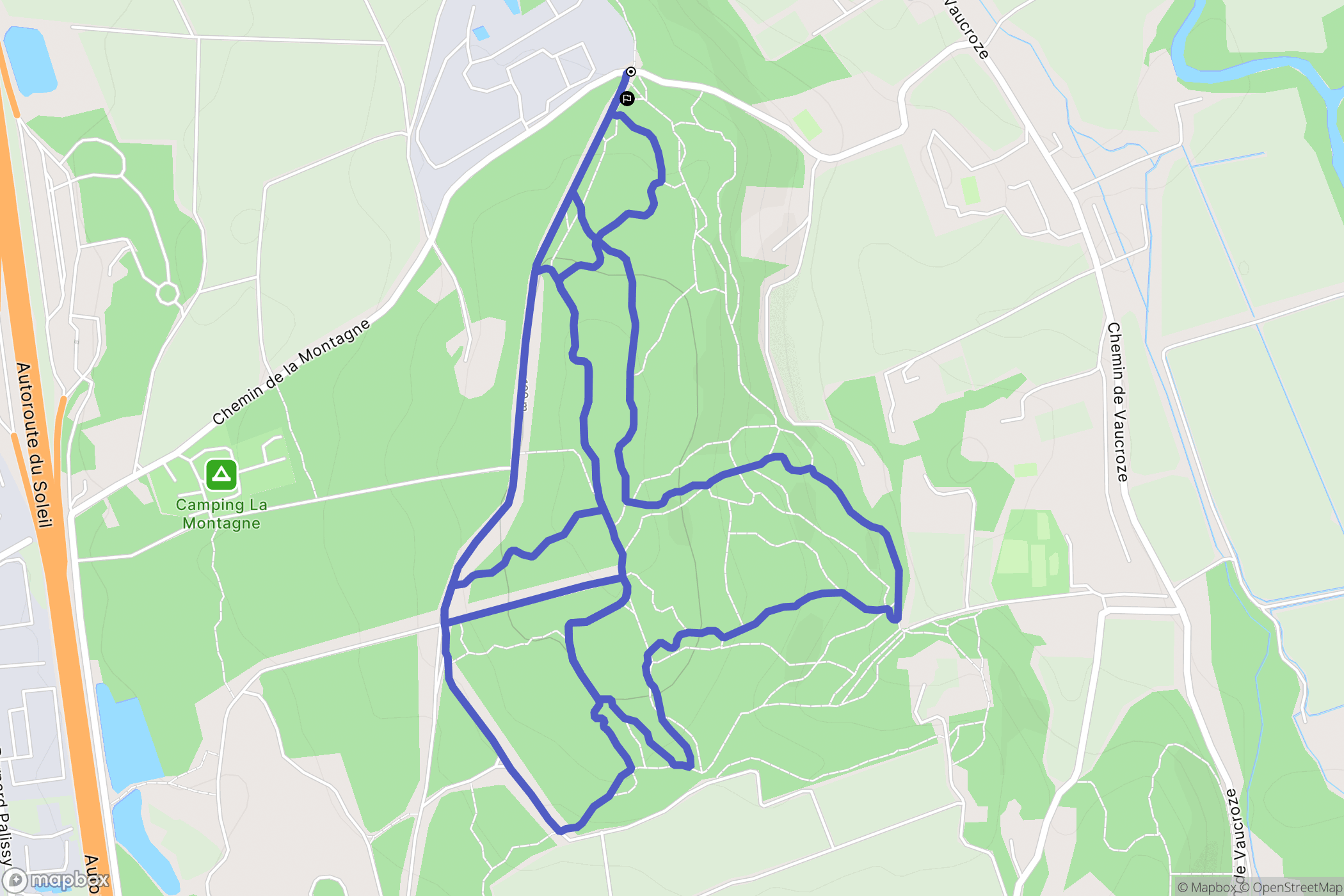 Sorgues : carte du parcours de randonnée - France
