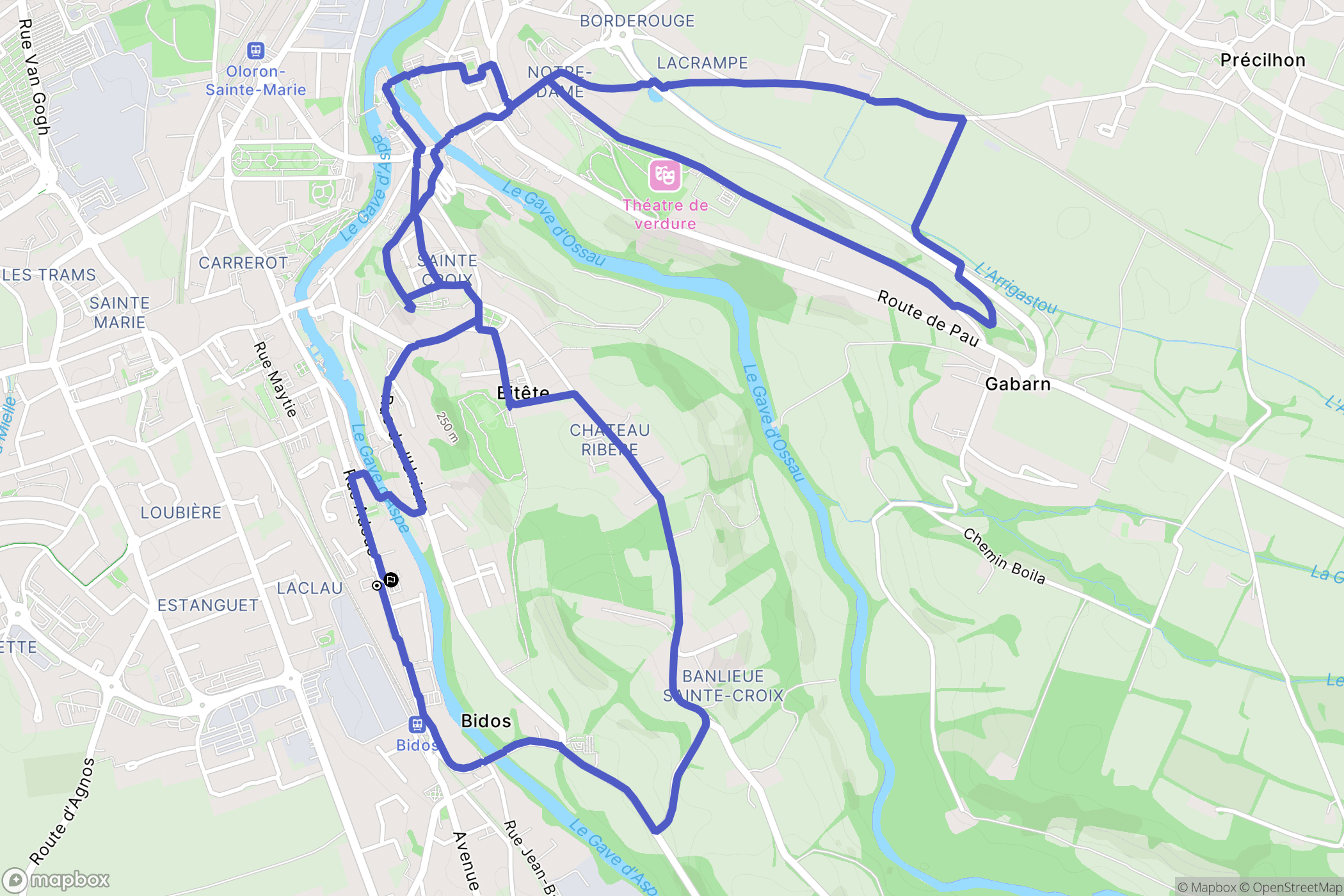 Bidos : carte du parcours de randonnée - France