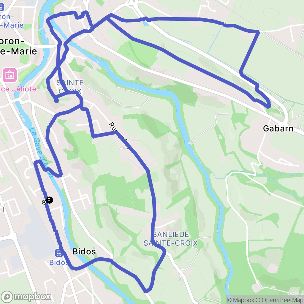 Bidos : carte du parcours de randonnée - France