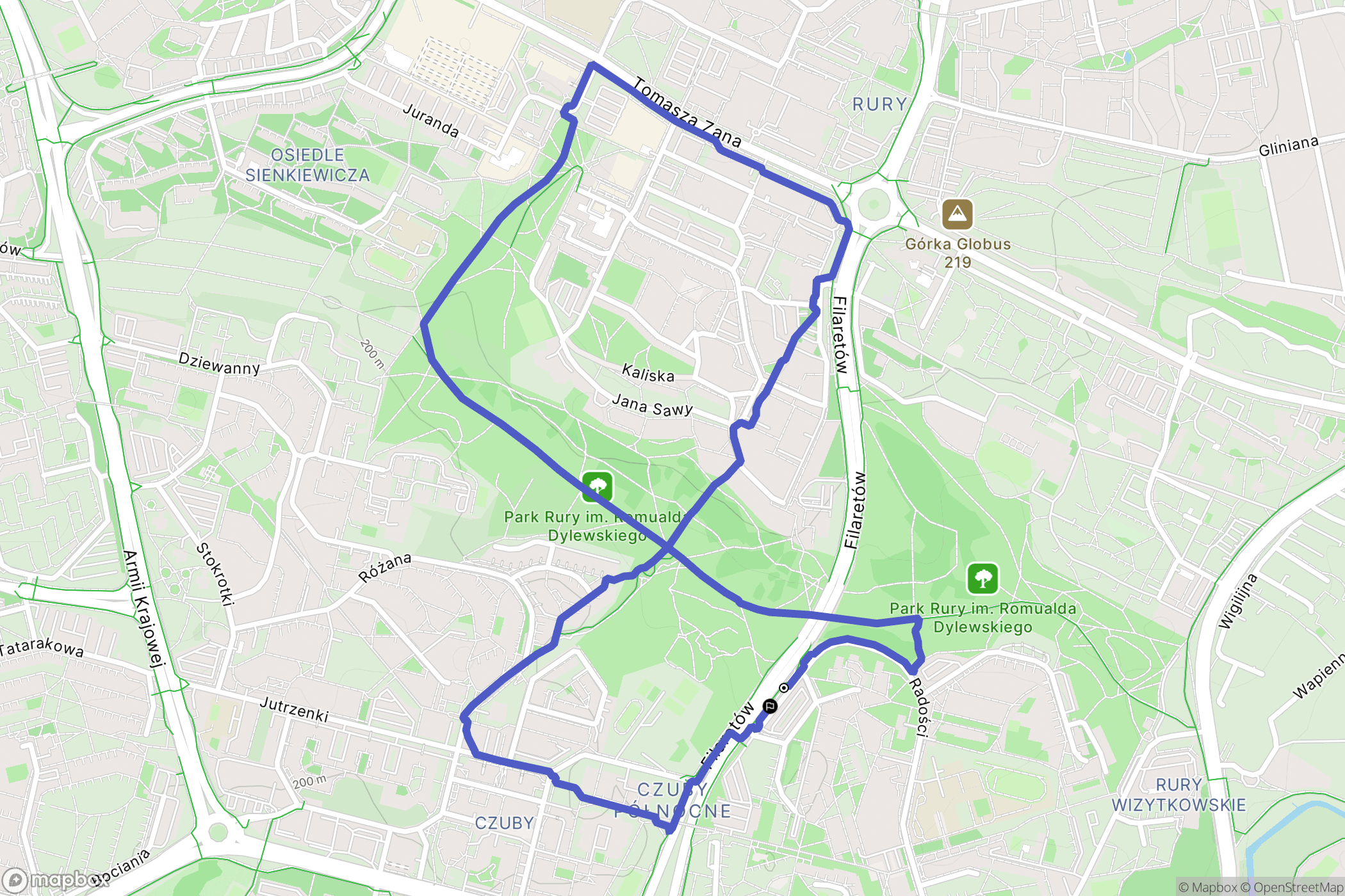 Lublin: mapa trasy - Poland