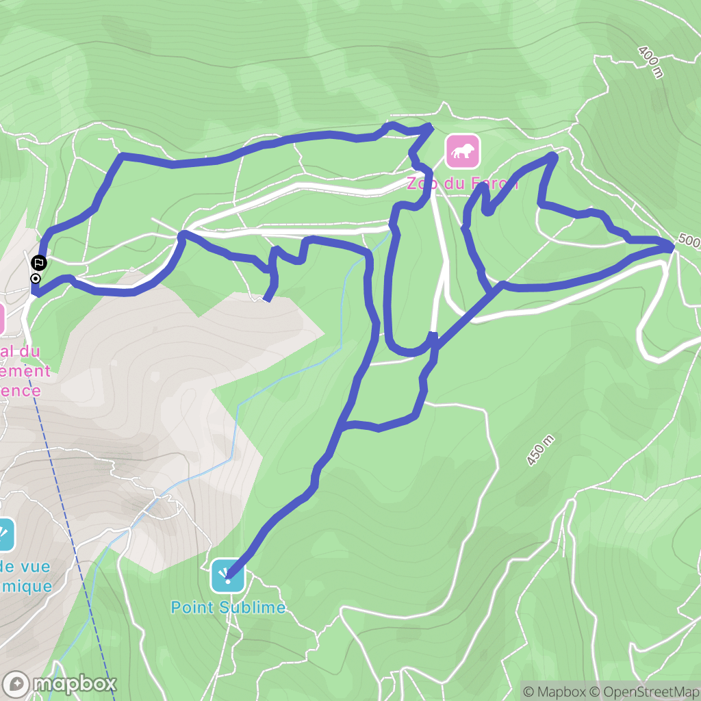 Toulon : carte du parcours de randonnée - France