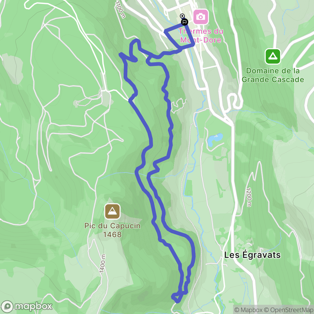 Mont-Dore : carte du parcours de randonnée - France