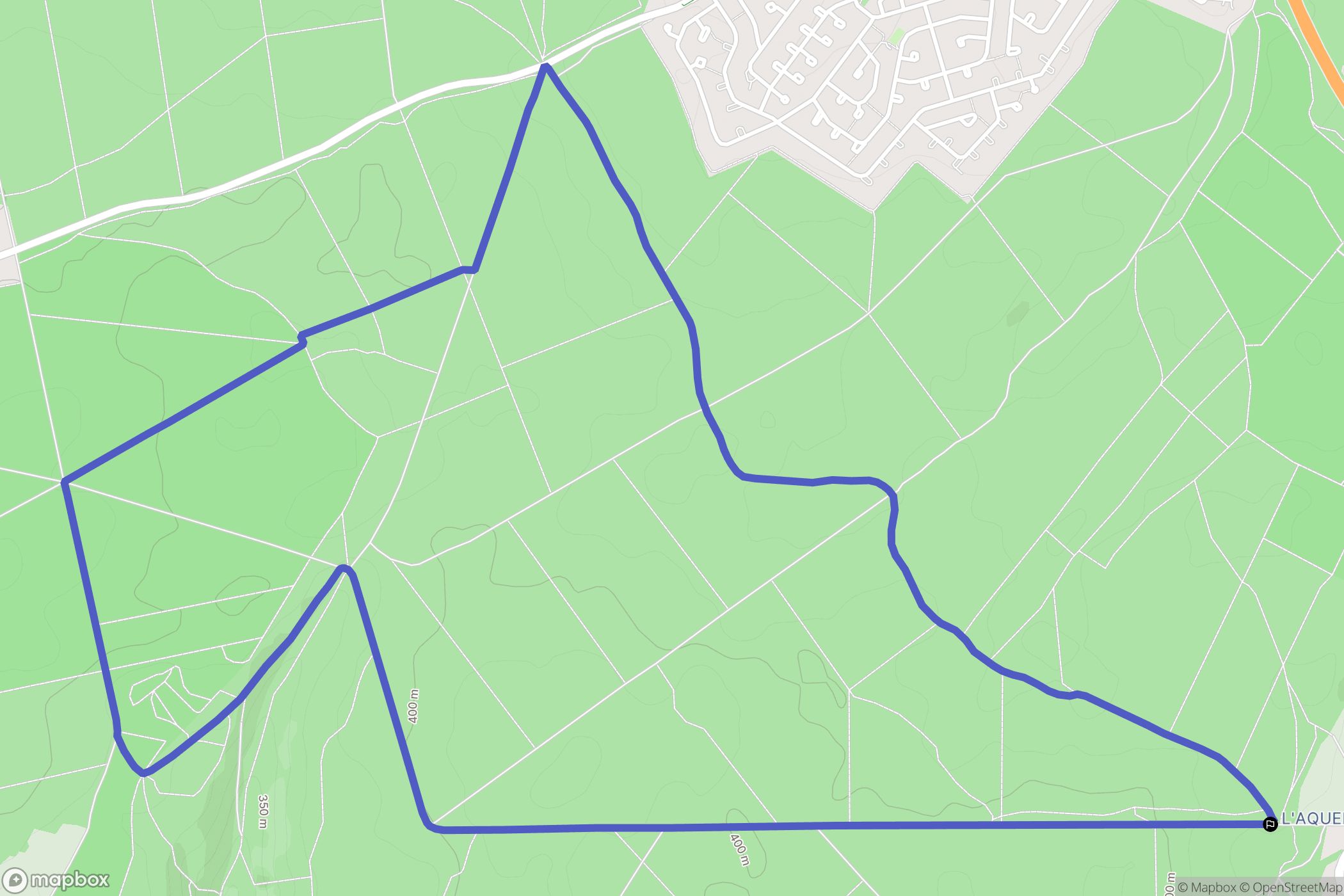 Chavigny : carte du parcours de randonnée - France