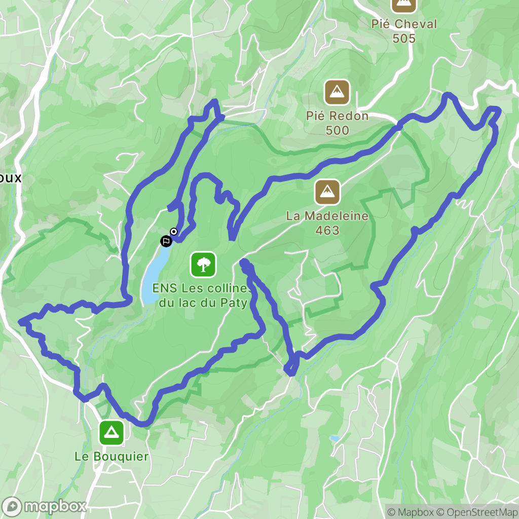 Caromb : carte du parcours de randonnée - France