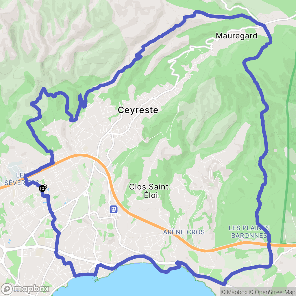 La Ciotat : carte du parcours de randonnée - France