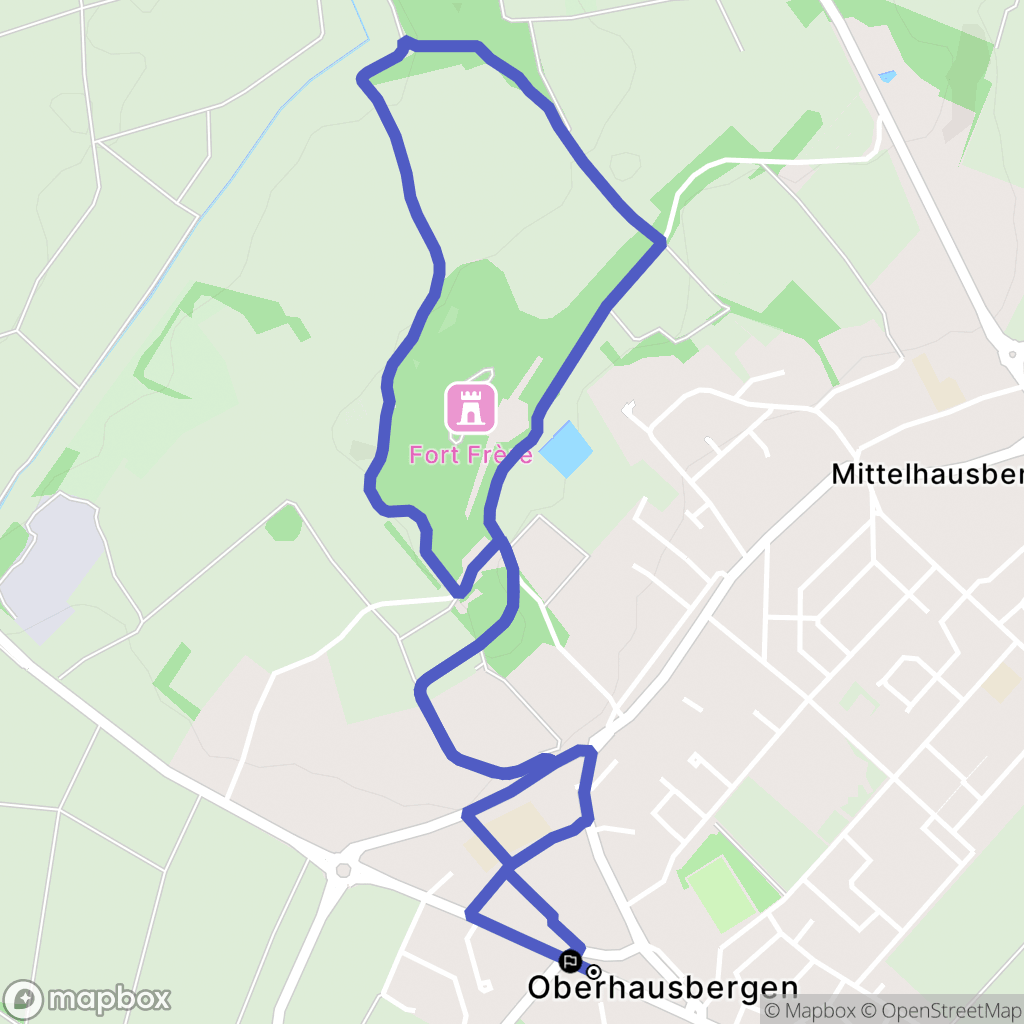 Oberhausbergen : carte du parcours de randonnée - France