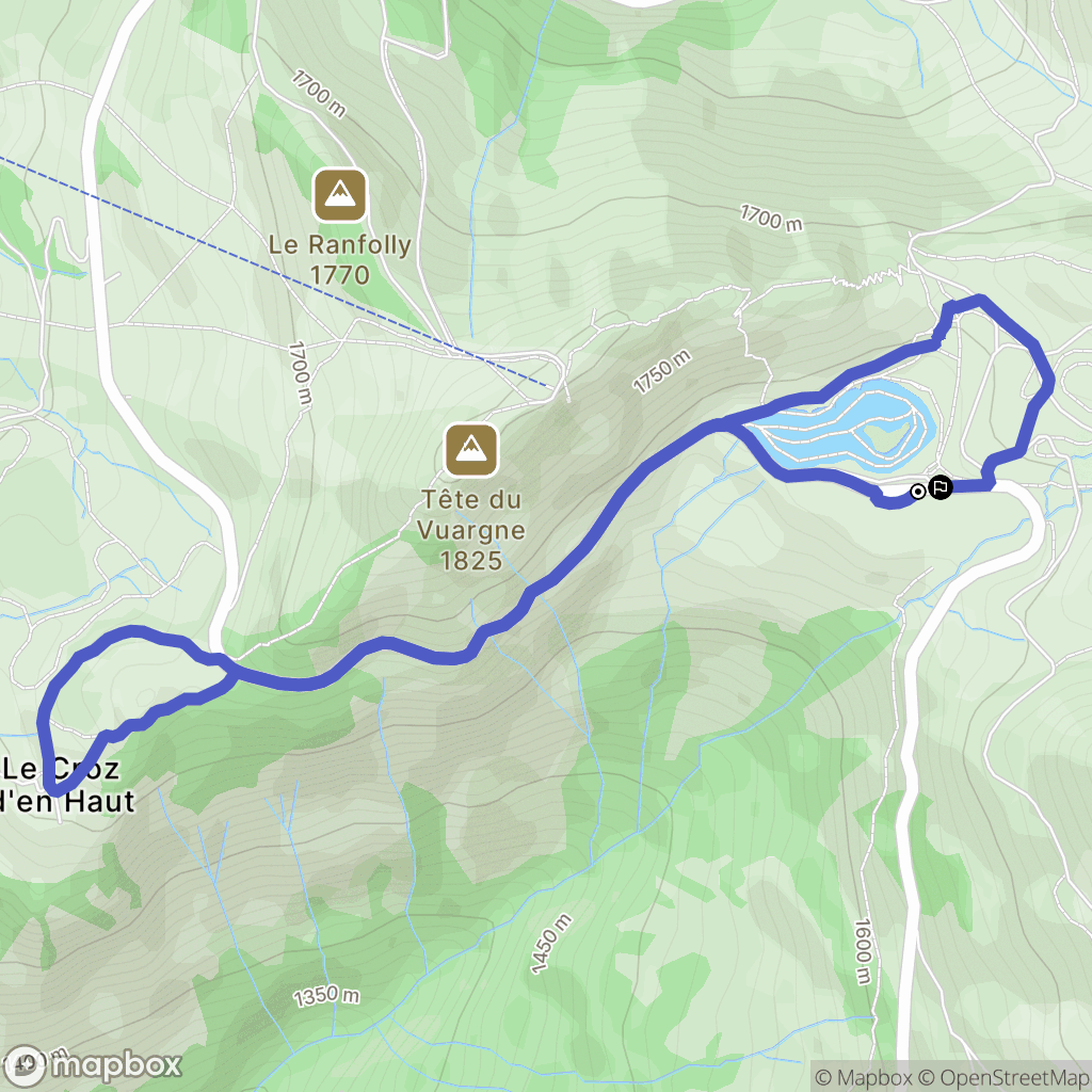 Verchaix : carte du parcours de randonnée - France