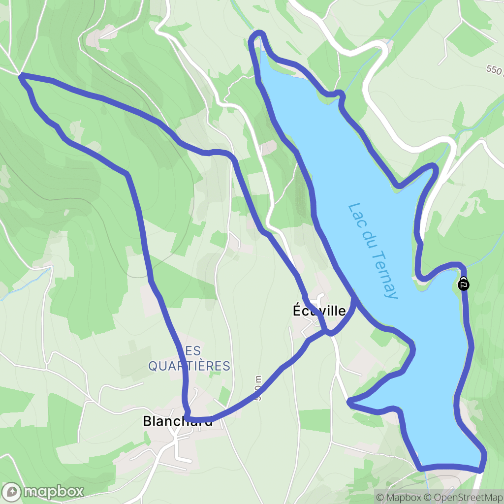 Savas : carte du parcours de randonnée - France