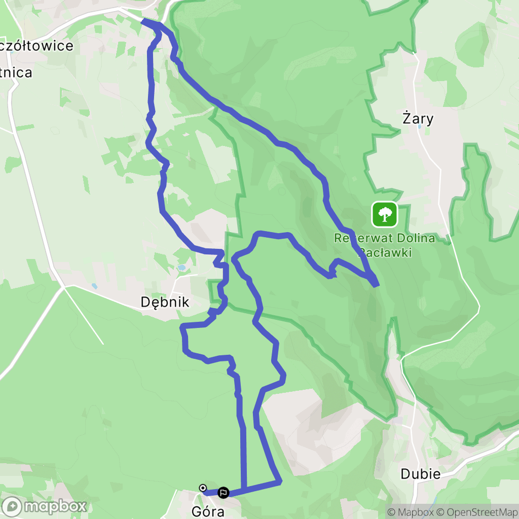 Siedlec: mapa trasy - Poland