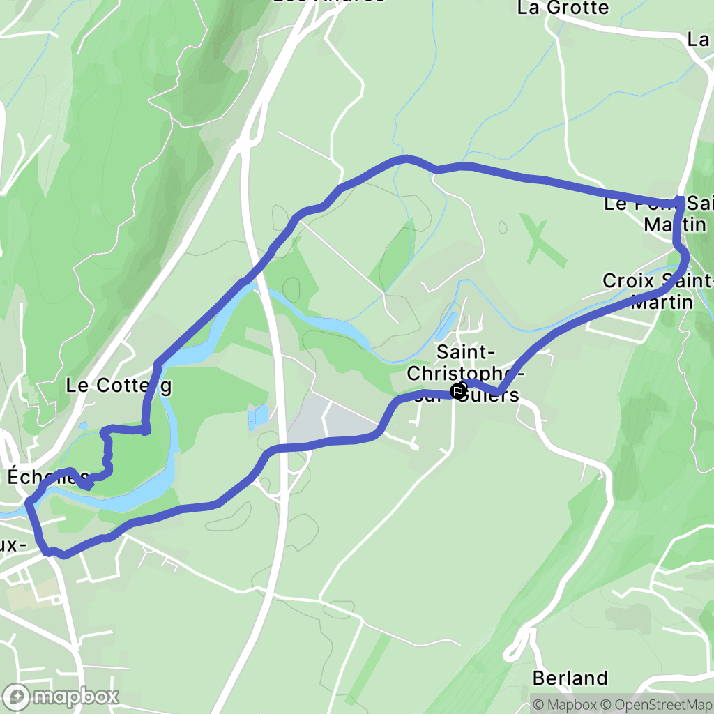 Saint-Christophe-sur-Guiers : carte du parcours de randonnée - France