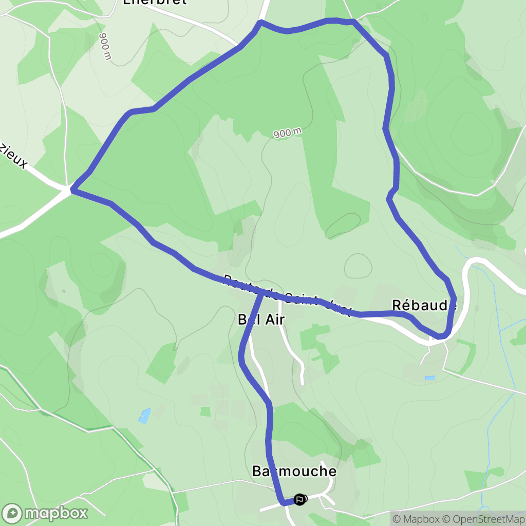 Jonzieux : carte du parcours de randonnée - France