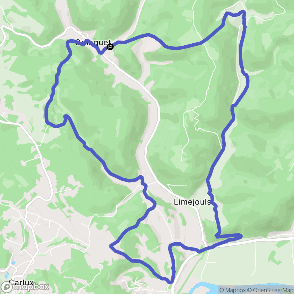 Pechs-de-l'Espérance : carte du parcours de randonnée - France