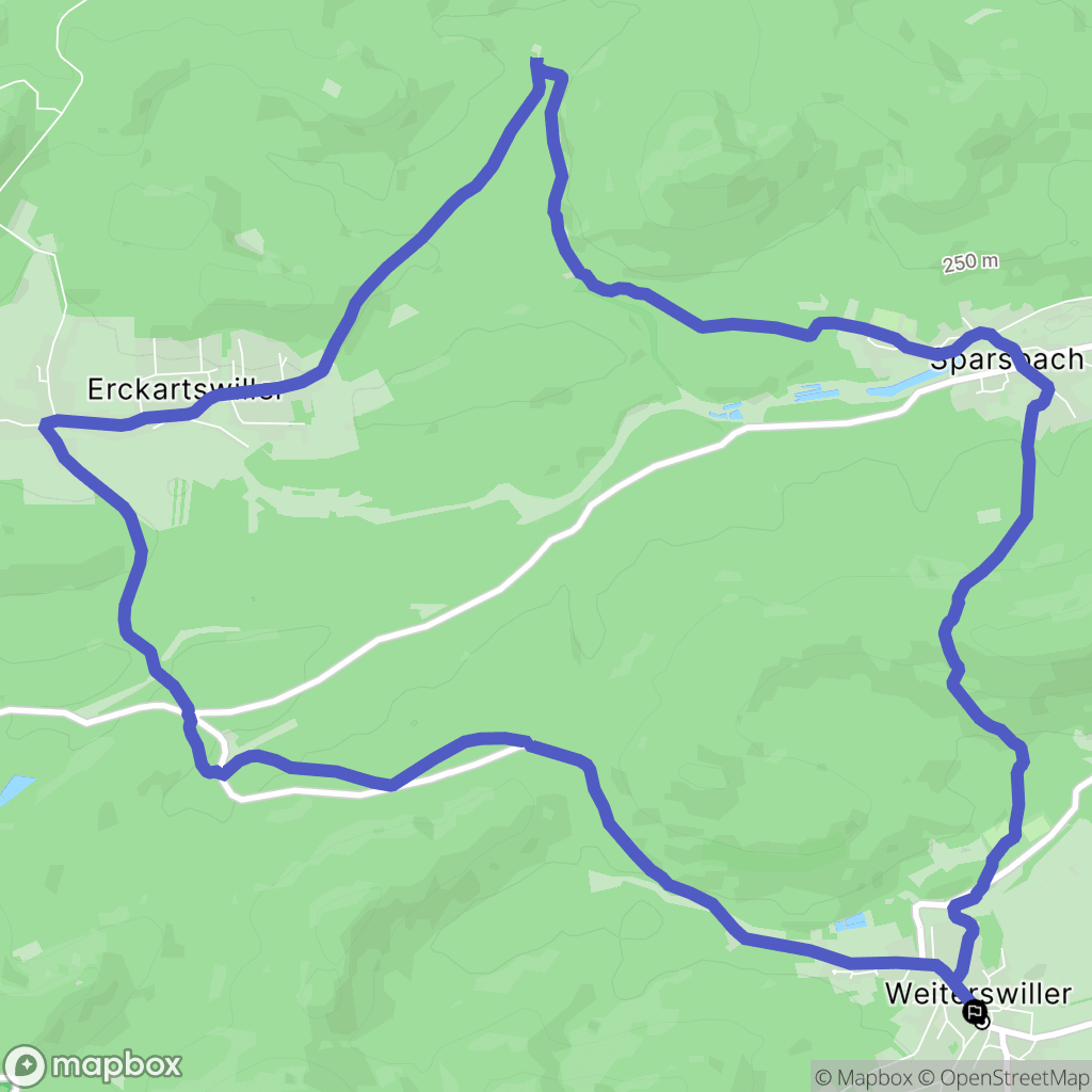 Weiterswiller : carte du parcours de randonnée - France