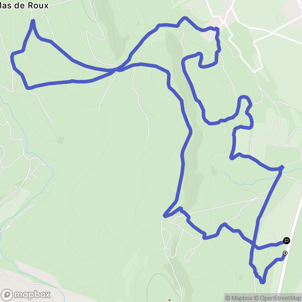 Montaud : carte du parcours de randonnée - France