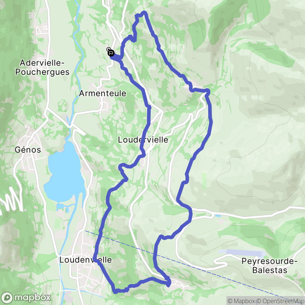 Estarvielle : carte du parcours de randonnée - France
