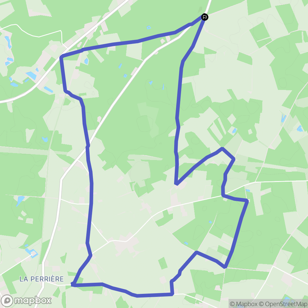 Mézeray : carte du parcours de randonnée - France