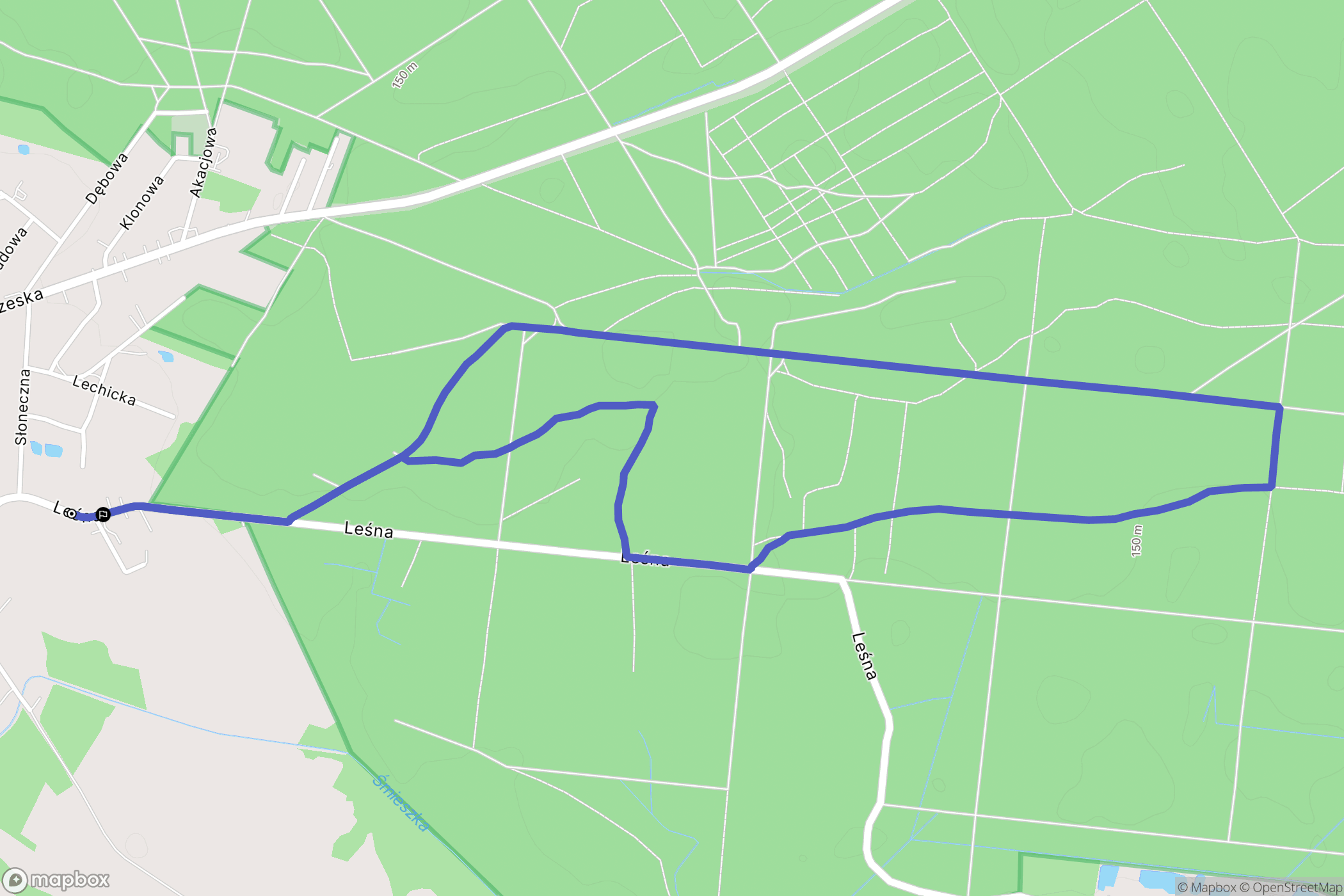 Lubsza: mapa trasy - Poland